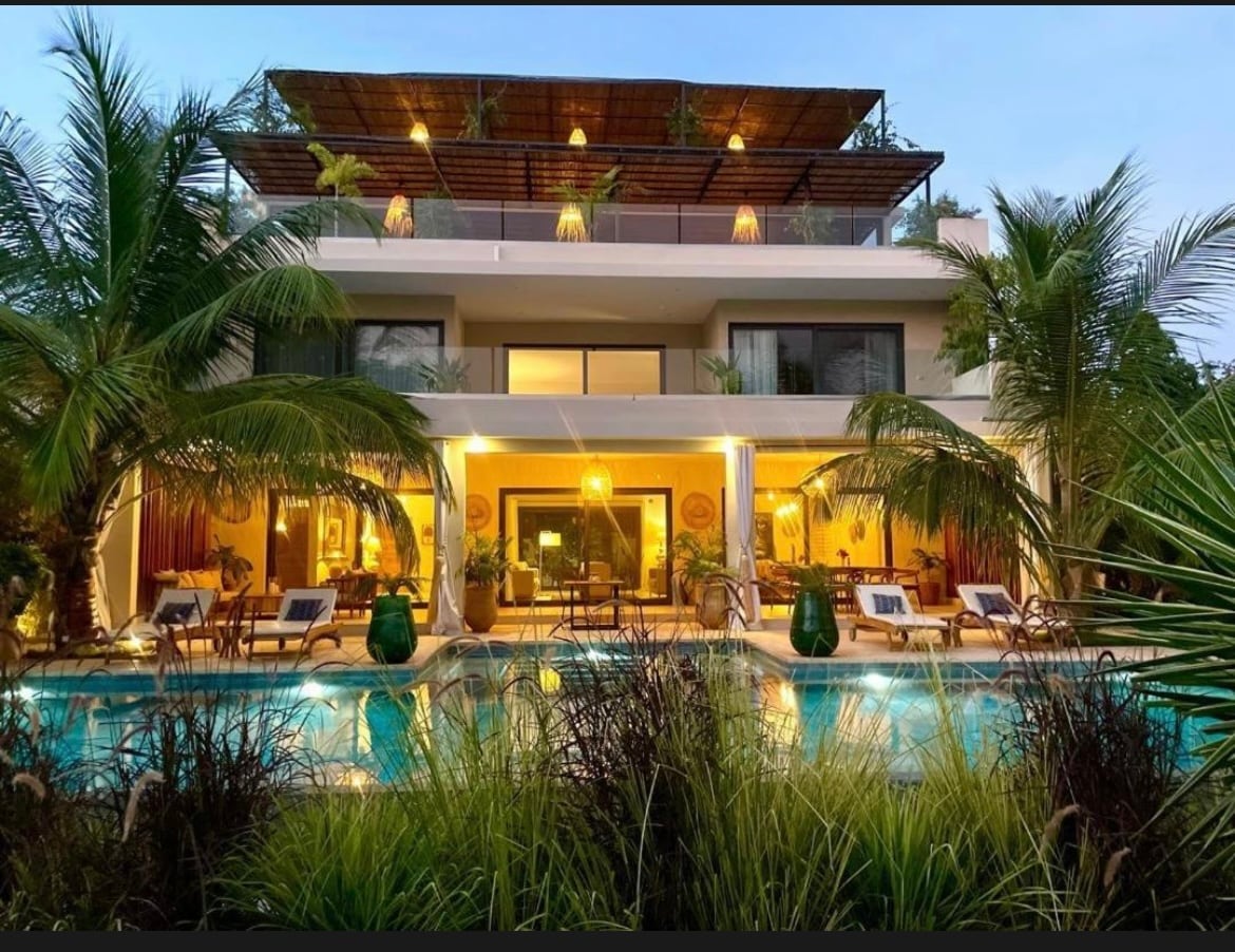 Villa Yemaya pool at evening — expanding capacity